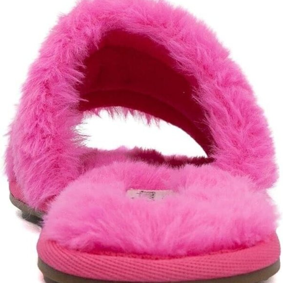 Juicy Couture Slide Slippers Faux Fur Crystals Gravity Pink Women's Sizes - Picture 11 of 15